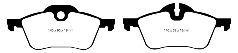 Load image into Gallery viewer, EBC 02-03 Mini Hardtop 1.6 Yellowstuff Front Brake Pads
