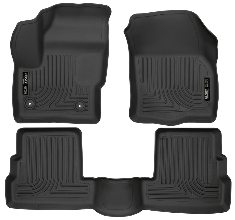 Load image into Gallery viewer, Husky Liners 2015 Lincoln MKC WeatherBeater Black Front &amp; Second Seat Floor Liner
