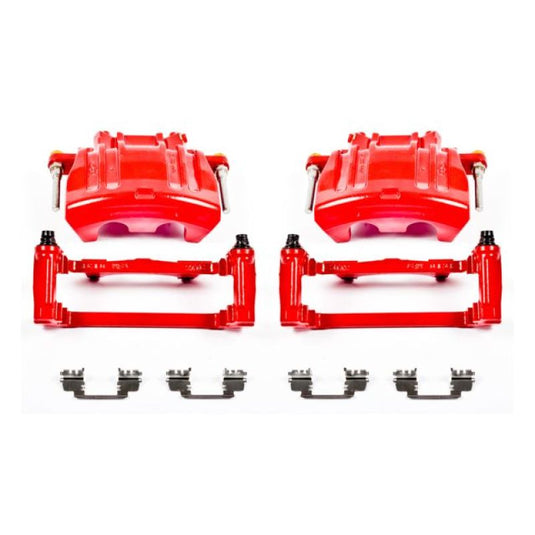 Power Stop 2012 Chrysler 300 Front Red Calipers w/Brackets - Pair