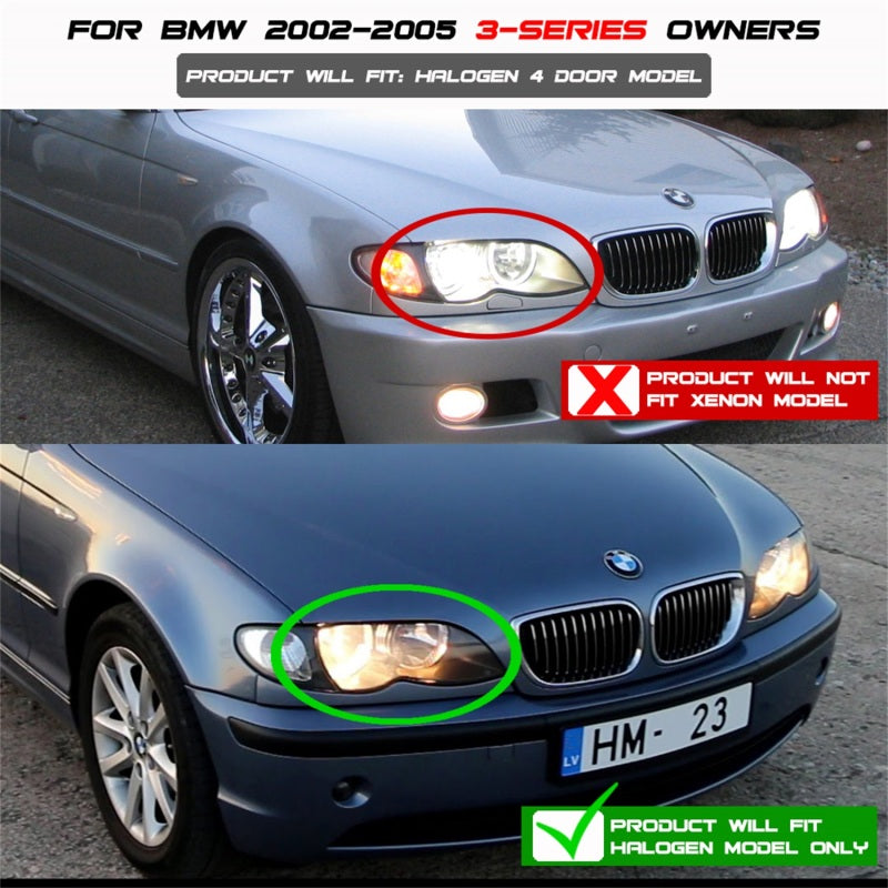 Load image into Gallery viewer, Spyder BMW E46 3-Series 02-05 4DR Projector Headlights 1PC LED Halo Blk PRO-YD-BMWE4602-4D-AM-BK
