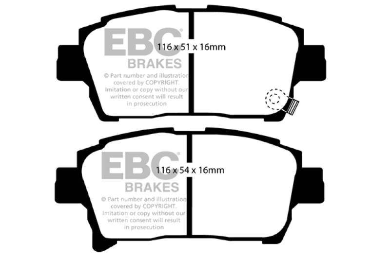 Load image into Gallery viewer, EBC 03-07 Scion XA 1.5 Yellowstuff Front Brake Pads

