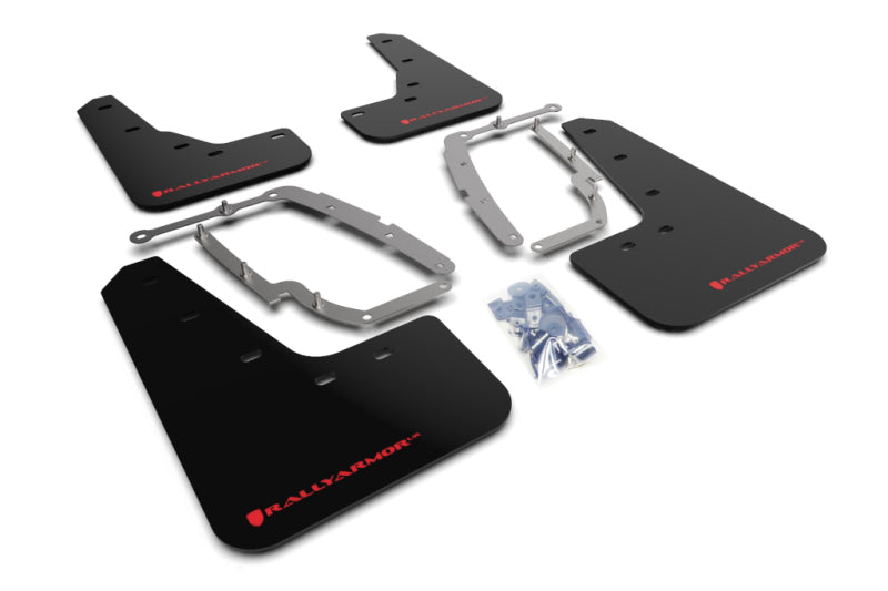 Load image into Gallery viewer, Rally Armor 17-22 Tesla Model 3 Black UR Mud Flap w/ Red Logo
