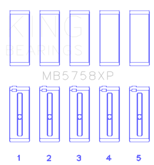 King Peugeot EP6 1.6L / BMW N14B16C (Size STD) Main Bearing Set