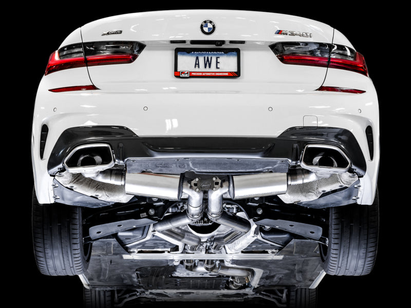 Load image into Gallery viewer, AWE Tuning 2019+ BMW M340i (G20) Non-Resonated Touring Edition Exhaust (Use OE Tips)
