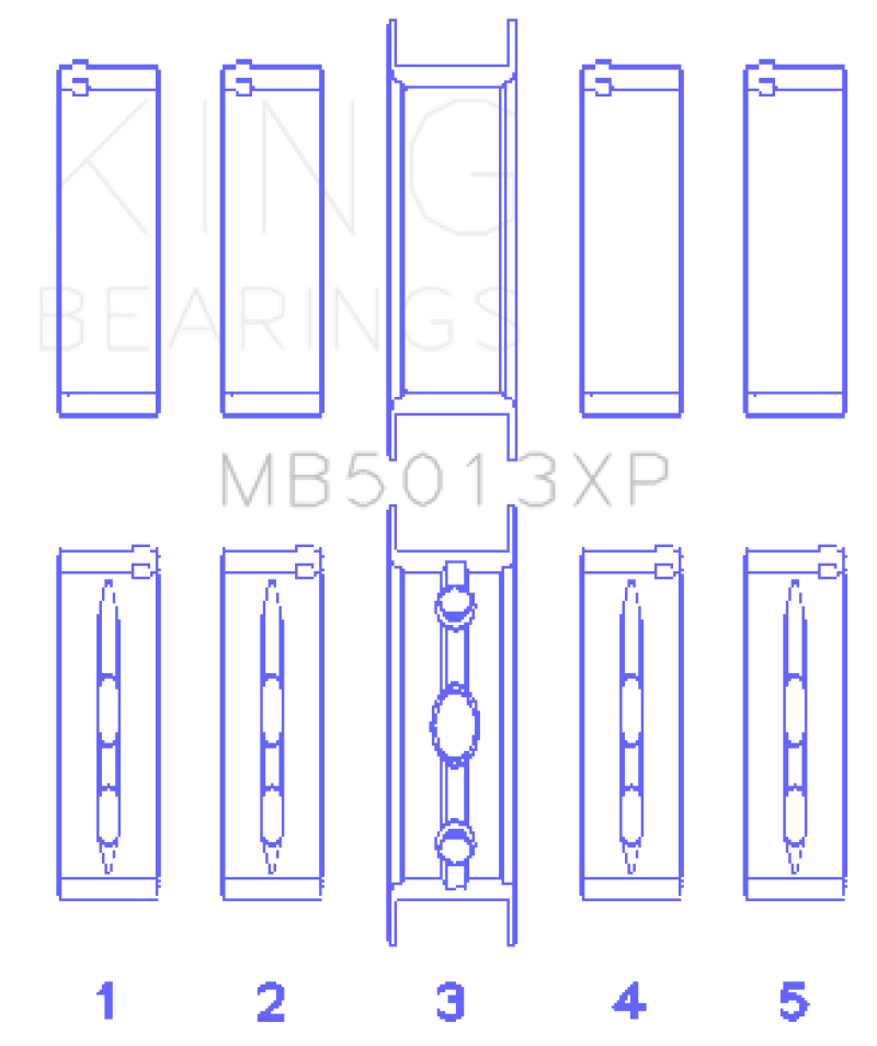 Load image into Gallery viewer, King Chevy LS1 / LS6 / LS3 (Size STD) Performance Main Bearing Set
