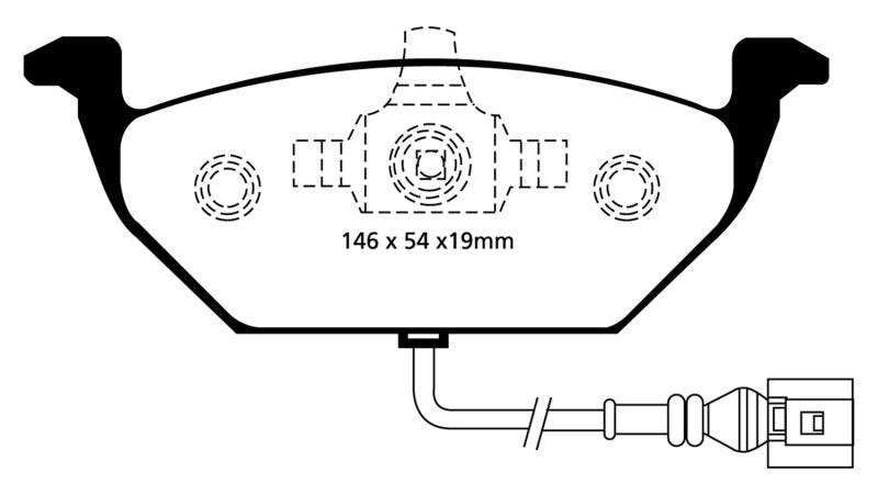 Load image into Gallery viewer, EBC 00-05 Volkswagen Beetle 2.0 Yellowstuff Front Brake Pads
