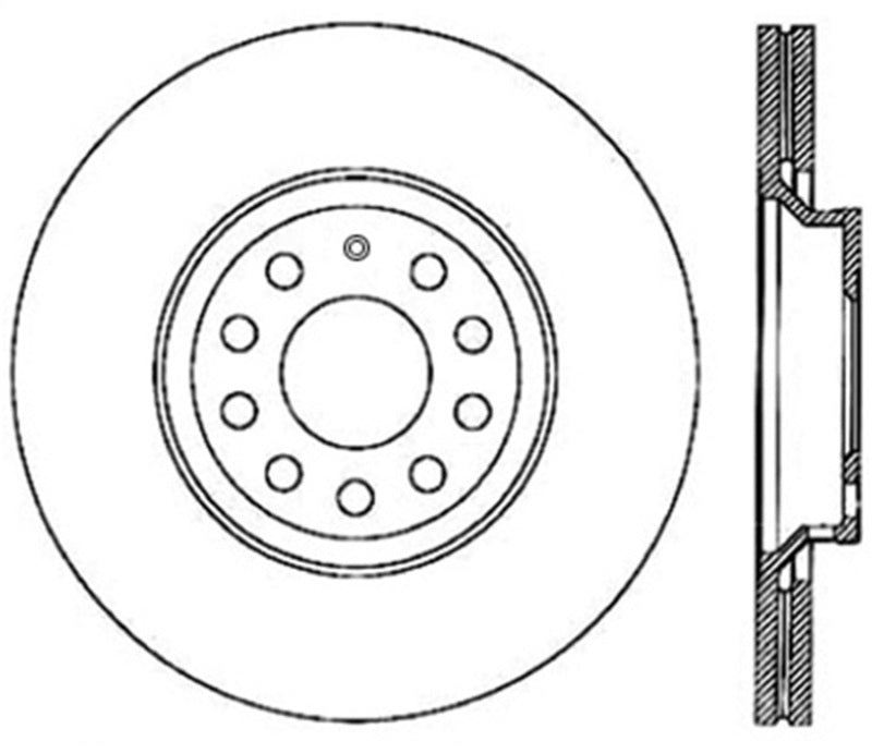 Load image into Gallery viewer, StopTech 09 VW Passat CC / 06-09 Passat Slotted &amp; Drilled Left Rear Rotor
