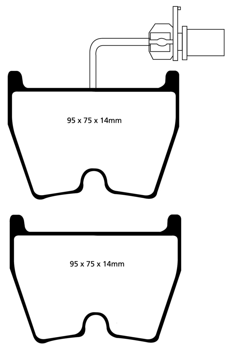 Load image into Gallery viewer, EBC 06-09 Audi RS4 4.2 (Cast Iron Rotors) Yellowstuff Front Brake Pads
