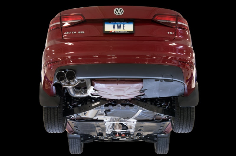 Load image into Gallery viewer, AWE Tuning Mk6 GLI 2.0T - Mk6 Jetta 1.8T Track Edition Exhaust - Diamond Black Tips

