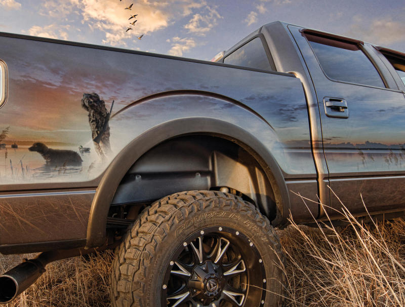 Load image into Gallery viewer, Husky Liners 21-22 Ford F-150 Raptor Black Rear Wheel Well Guards
