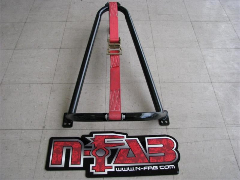 Load image into Gallery viewer, N-Fab Bed Mounted Tire Carrier Universal - Gloss Black - Black Strap

