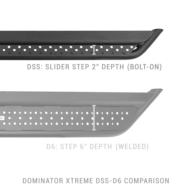 Load image into Gallery viewer, Go Rhino Dominator Extreme DSS Sliders - Tex Blk - 73in
