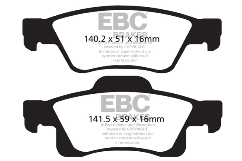 Load image into Gallery viewer, EBC 11+ Dodge Durango 3.6 Ultimax2 Rear Brake Pads
