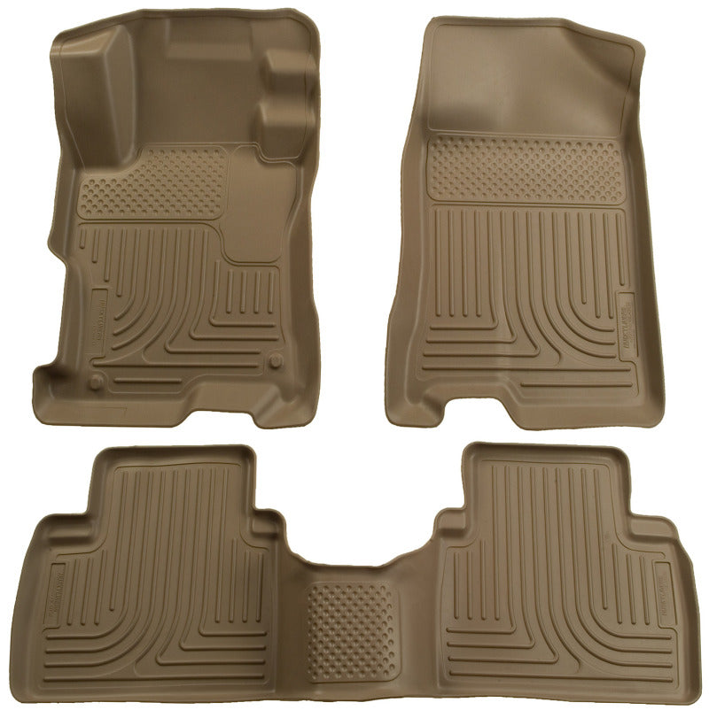 Load image into Gallery viewer, Husky Liners 04-09 Toyota Prius WeatherBeater Combo Tan Floor Liners
