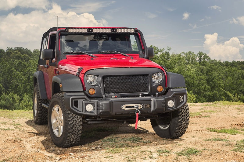Load image into Gallery viewer, Rugged Ridge Spartacus Front Bumper Black 07-18 Jeep Wrangler
