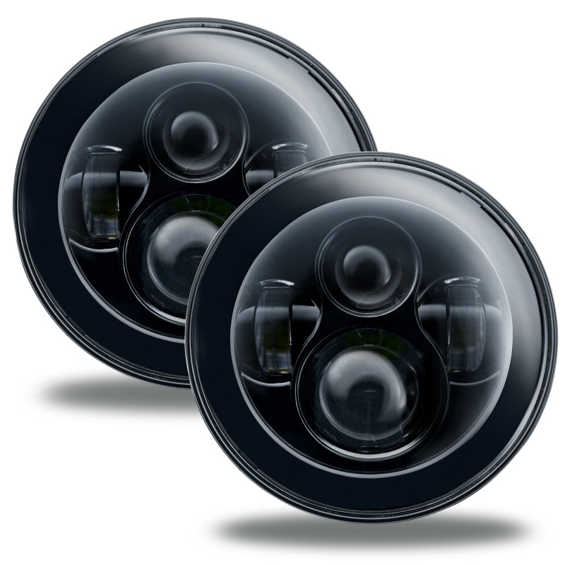 Load image into Gallery viewer, Oracle 7in High Powered LED Headlights - NO HALO - Black Bezel
