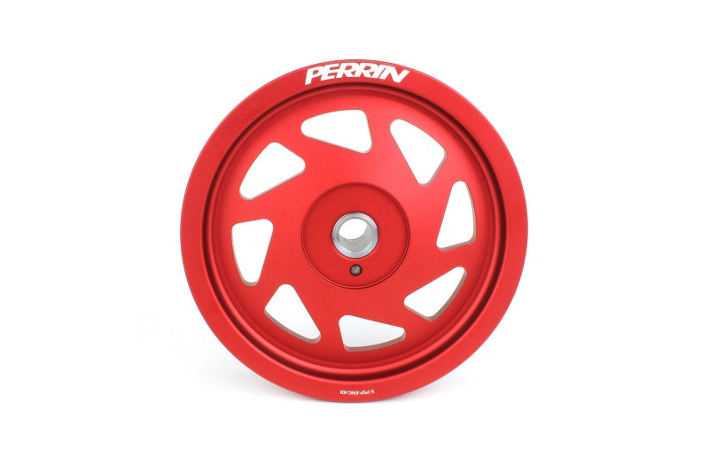 Load image into Gallery viewer, Perrin 19-21 Subaru WRX / 16-18 Forester Lightweight Crank Pulley (FA/FB Engines w/Large Hub) - Red
