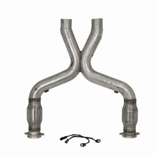 BBK 11-14 Mustang 5.0 Short Mid X Pipe With Catalytic Converters 3.0 For BBK Long Tube Headers