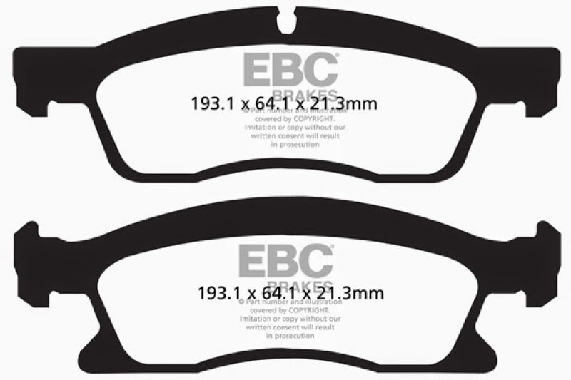Load image into Gallery viewer, EBC 13+ Dodge Durango 5.7 Greenstuff Front Brake Pads

