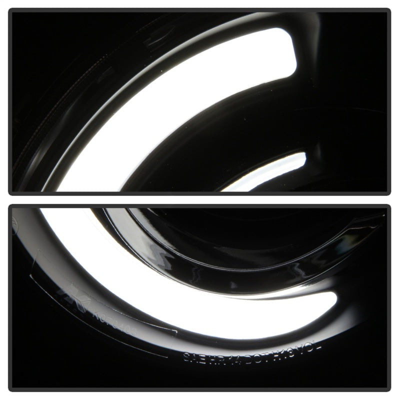 Load image into Gallery viewer, xTune 15-17 Jeep Renegade Light Bar DRL Projector Headlights -Black (PRO-JH-JREN-LBDRL-BK)
