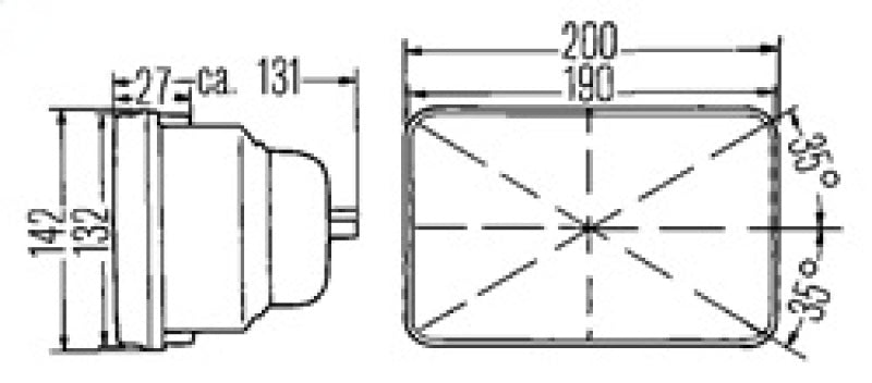 Load image into Gallery viewer, Hella E-Code 5in x 7in H4 Conversion Headlamp Kit
