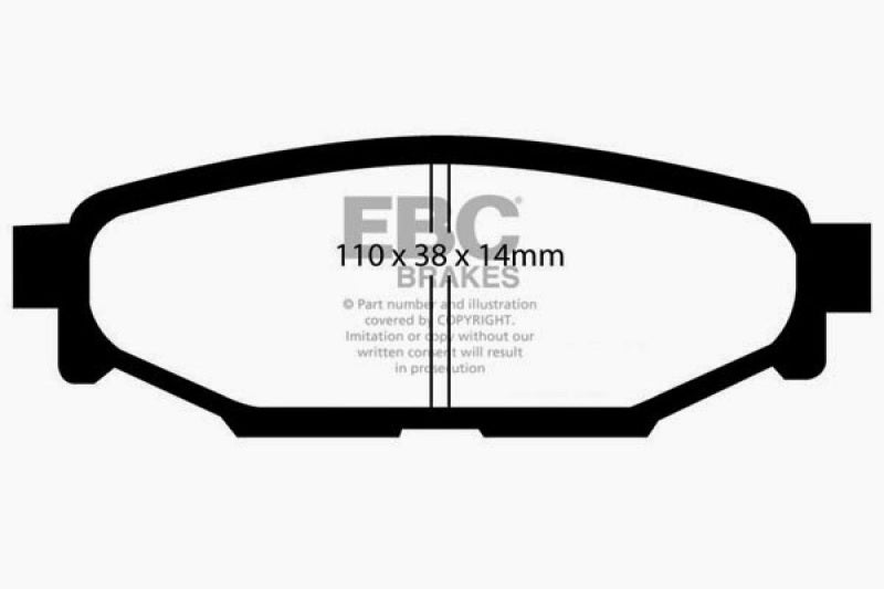 Load image into Gallery viewer, EBC 12+ Subaru BRZ 2.0 (solid rear rotors) Greenstuff Rear Brake Pads
