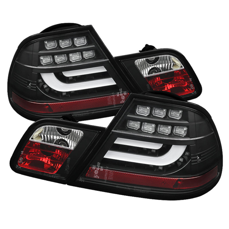 Load image into Gallery viewer, Spyder BMW E46 00-03 2Dr Coupe Light Bar LED Tail Lights Blk ALT-YD-BE4600-LBLED-BK

