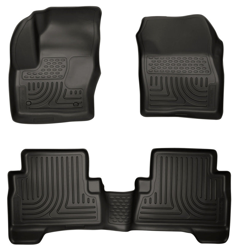 Load image into Gallery viewer, Husky Liners 2013 Ford Escape WeatherBeater Combo Black Floor Liners
