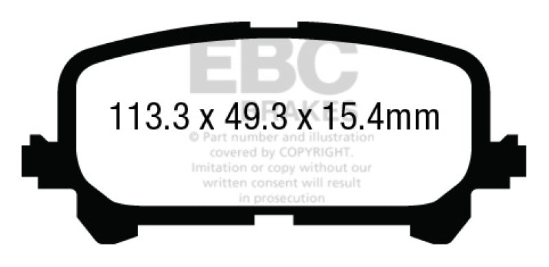 Load image into Gallery viewer, EBC 14+ Acura MDX 3.5 Greenstuff Rear Brake Pads
