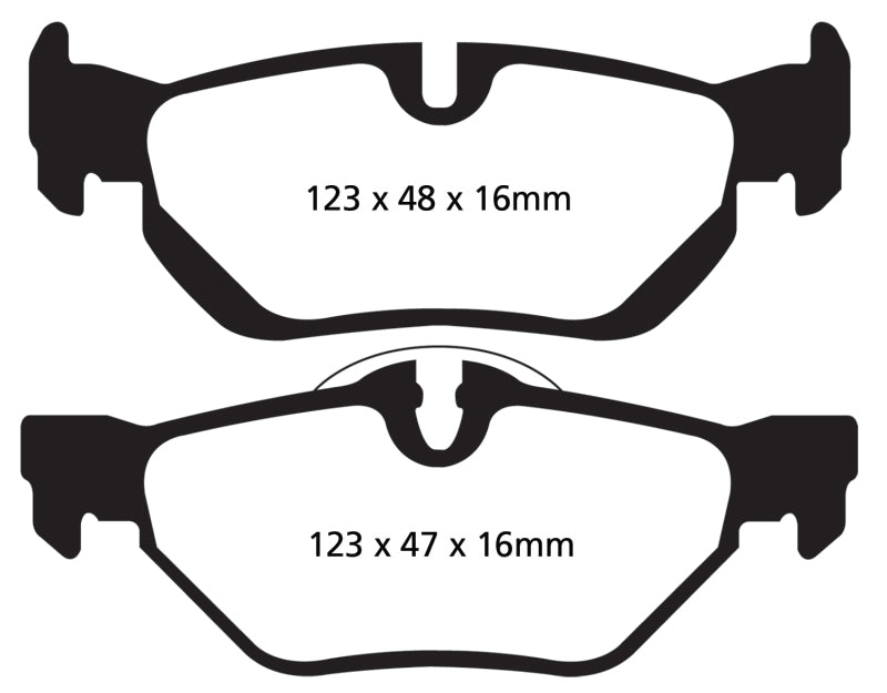 Load image into Gallery viewer, EBC 13+ BMW X1 2.0 Turbo (28i) Yellowstuff Rear Brake Pads
