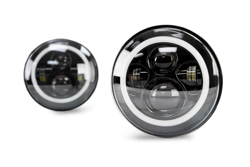 Load image into Gallery viewer, DV8 Offroad 07-18 Jeep Wrangler JK LED Projector Headlights w/ Angel Eyes
