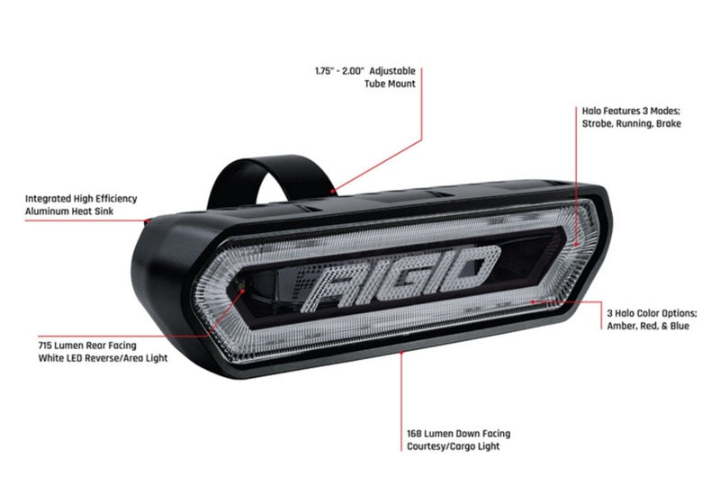 Load image into Gallery viewer, Rigid Industries Chase Tail Light Kit w/ Mounting Bracket - Blue
