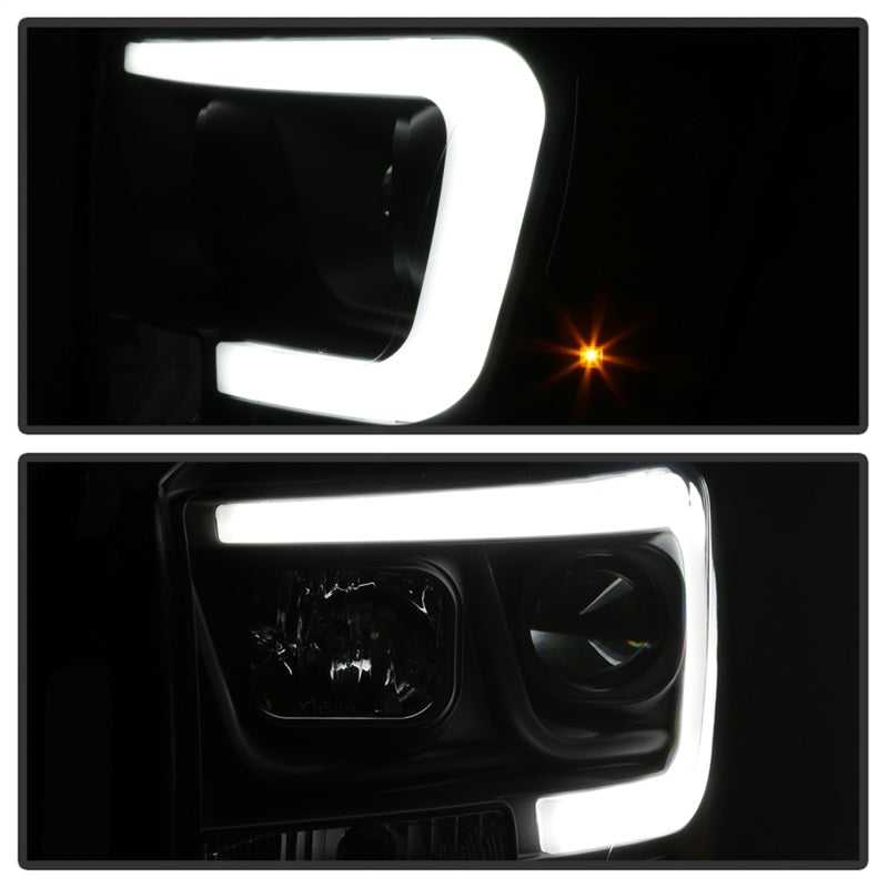 Load image into Gallery viewer, Spyder Dodge Ram 1500 06-08 V2 Projector Headlights - Light Bar DRL - Black (PRO-YD-DR06V2-LB-BK)
