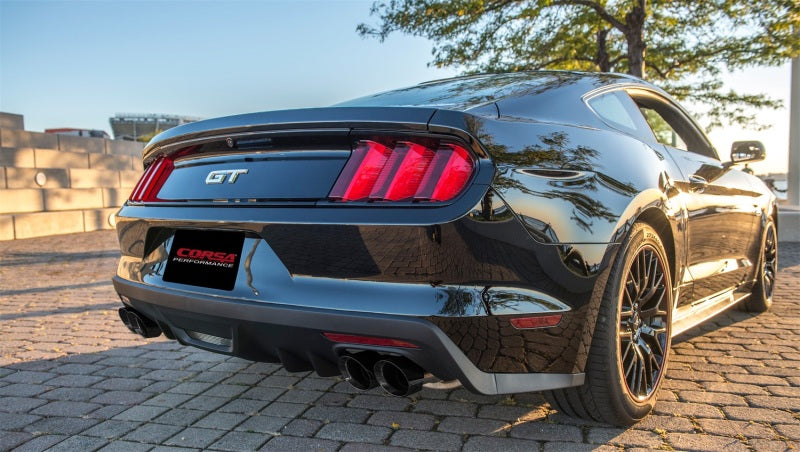 Load image into Gallery viewer, Corsa 15-16 Ford Mustang GT 5.0 3in Cat Back Exhaust Black Quad Tips (Xtreme)
