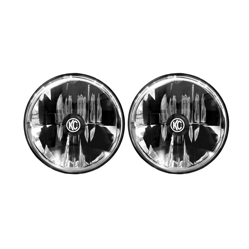 Load image into Gallery viewer, KC HiLiTES 97-06 Jeep TJ/Univ. 7in. Gravity LED H4 DOT Approved Replac. Headlight (Pair Pack System)
