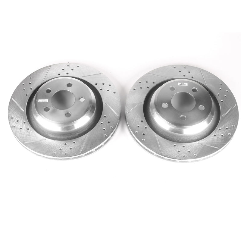 Load image into Gallery viewer, Power Stop 05-10 Chrysler 300 Rear Evolution Drilled &amp; Slotted Rotors - Pair
