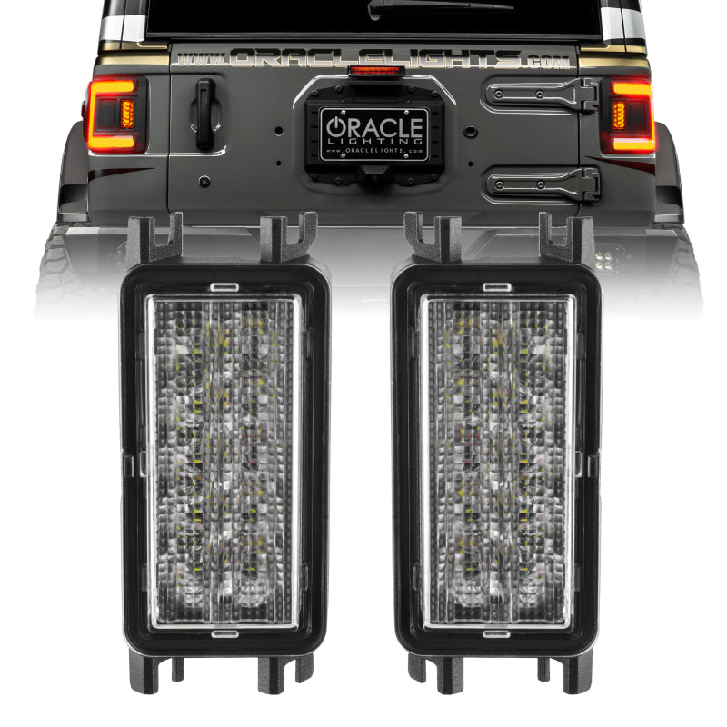 Load image into Gallery viewer, Oracle 2018+ Jeep Wrangler JL Dual Function Reverse LED Modules Flush Tail Light - Amber/White
