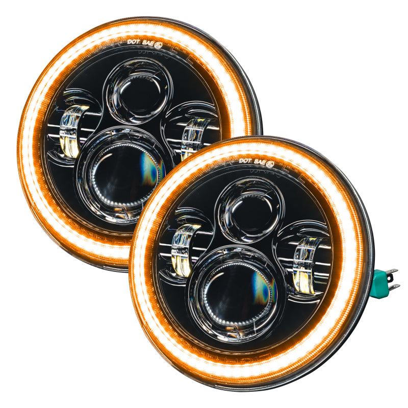 Load image into Gallery viewer, Oracle 07-18 Jeep Wrangler JK Switchback LED Halo Headlights - Amber/White - Switchback
