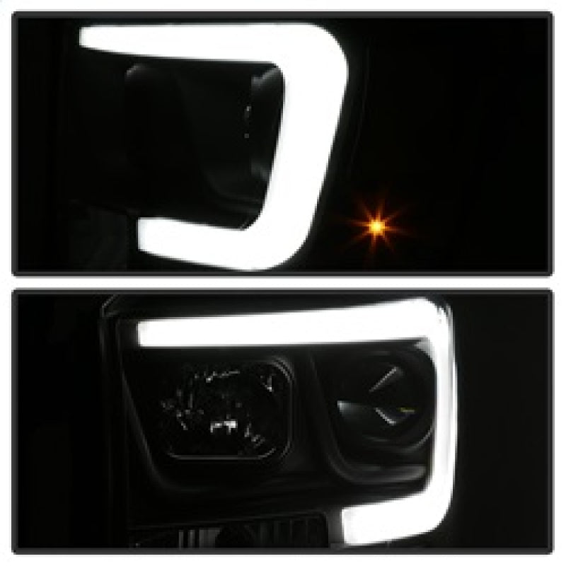 Load image into Gallery viewer, Spyder Dodge Ram 1500 06-08 V2 Projector Headlights - Light Bar DRL - Black (PRO-YD-DR06V2-LB-BK)
