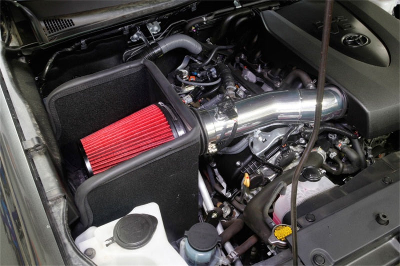 Load image into Gallery viewer, Spectre 16-18 Toyota Tacoma V6-3.5L F/I Air Intake Kit - Polished w/Red Filter
