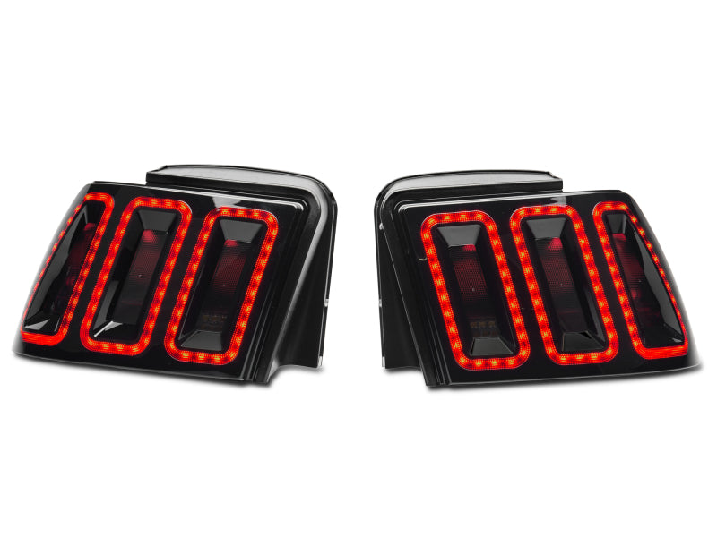 Load image into Gallery viewer, Raxiom 99-04 Ford Mustang Excluding 99-01 Cobra Icon LED Tail Lights- Black Housing (Smoked Lens)
