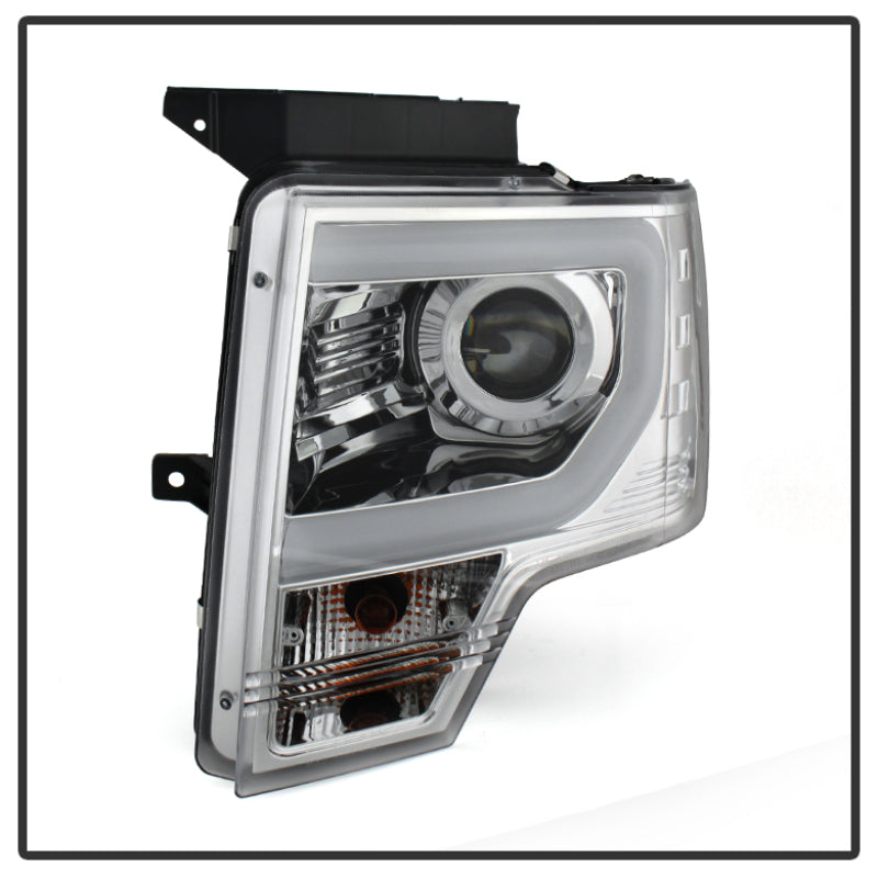 Load image into Gallery viewer, Spyder Ford F150 13-14 Projector Fctry Xenon Model- Light Bar DRL Chrm PRO-YD-FF15013-LBDRL-HID-C
