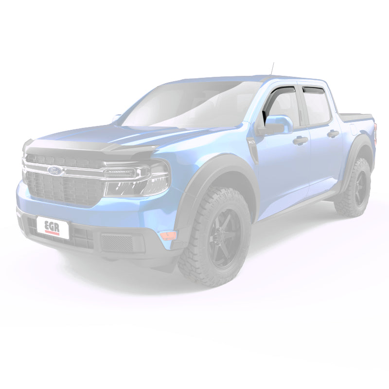 Load image into Gallery viewer, EGR 2022+ Ford Maverick In Channel Window Visors Front/Rear Set - Matte Black Crew Cab
