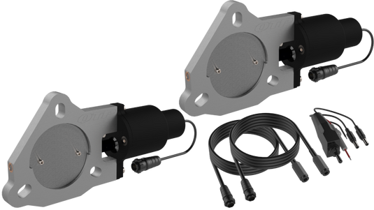 QTP 3in Bolt-On QTEC Dual Electric Cutout Valves - Pair