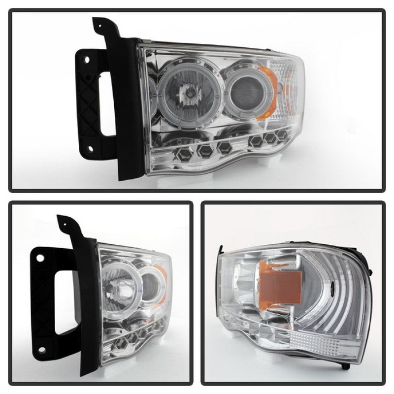 Load image into Gallery viewer, Spyder Dodge Ram 1500 02-05/Ram 2500 03-05 Projector Headlights LED Halo LED Chrm PRO-YD-DR02-HL-C
