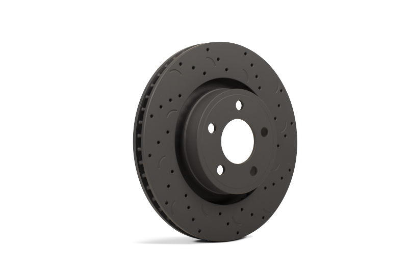 Load image into Gallery viewer, Hawk Talon 2015 Ford Mustang 320mm w/ performance pkg. Drilled and Slotted Rear Brake Rotor Set
