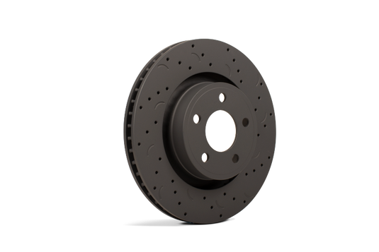 Hawk Talon 2016 Toyota Land Cruiser Drilled and Slotted Front Brake Rotor Set