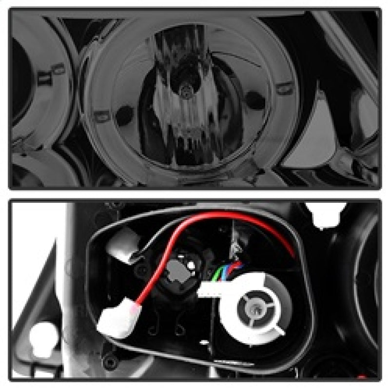 Load image into Gallery viewer, Spyder BMW E90 3-Series 06-08 (4 dr) Proj LED Halo Amber Reflctr Rplc Bulb Smke PRO-YD-BMWE9005-AM-S

