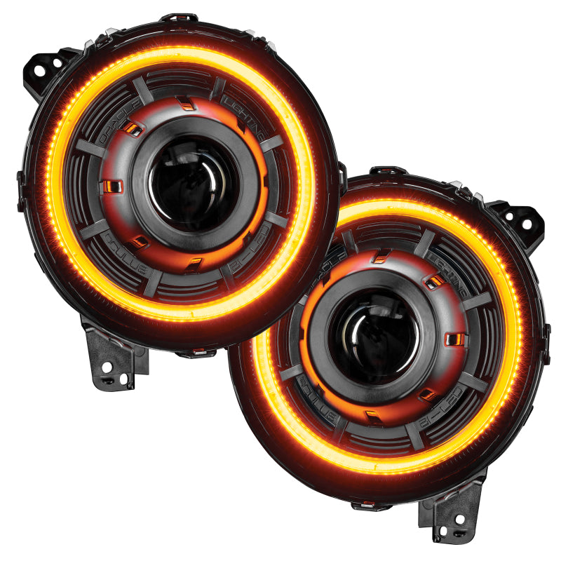 Load image into Gallery viewer, Oracle Jeep JL/Gladiator JT Oculus Switchback Bi-LED Projector Headlights - Amber/White Switchback
