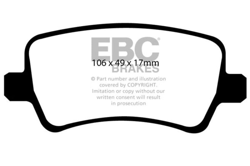 Load image into Gallery viewer, EBC 13-15 Land Rover LR2 2.0 Turbo Yellowstuff Rear Brake Pads
